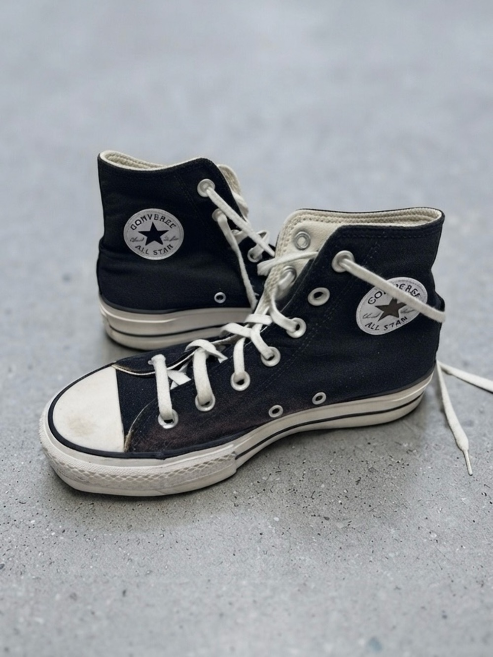 Converse High Top Sneakers in Black and White